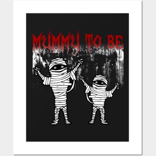 Cute Mummy To Be Halloween Pregnancy Announcement Posters and Art